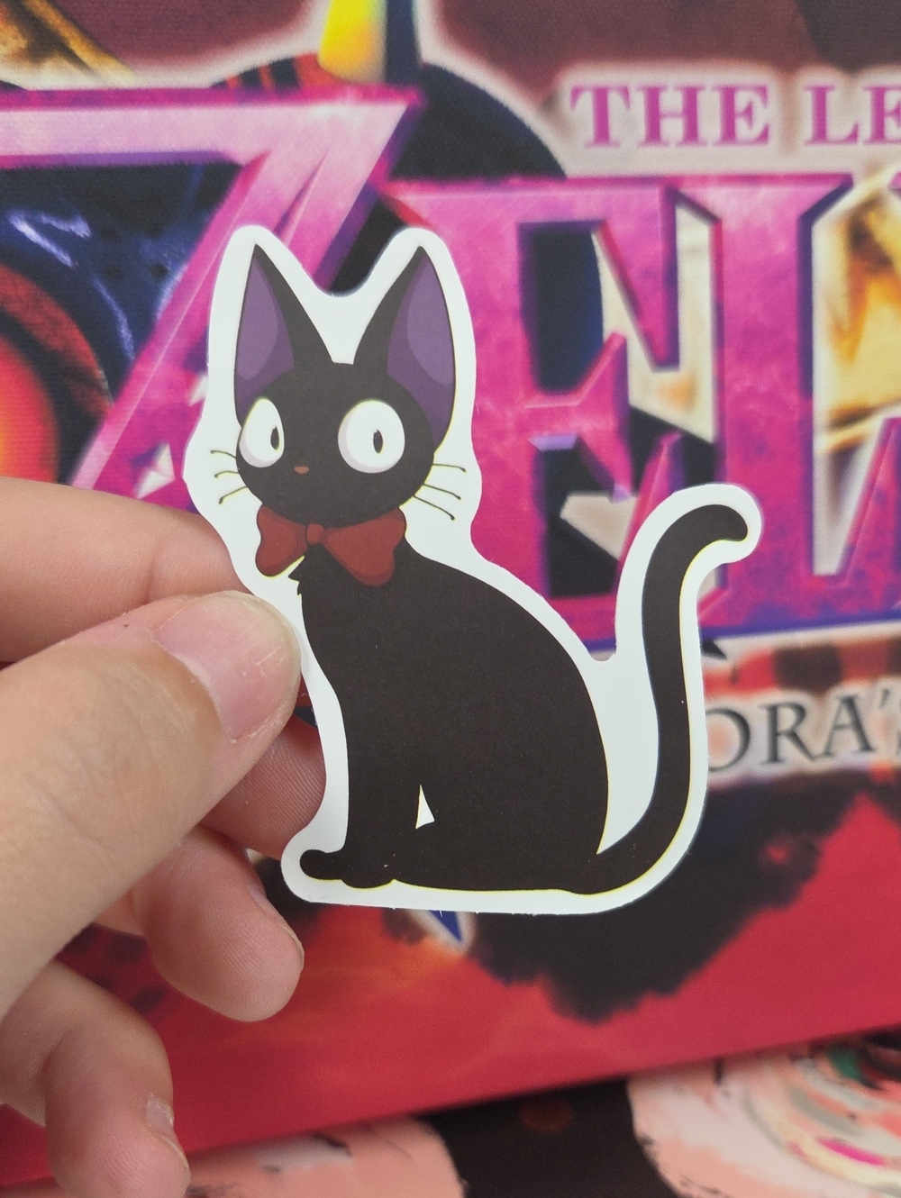 Black Cat Bow-Tie Sticker for Pets Accessories